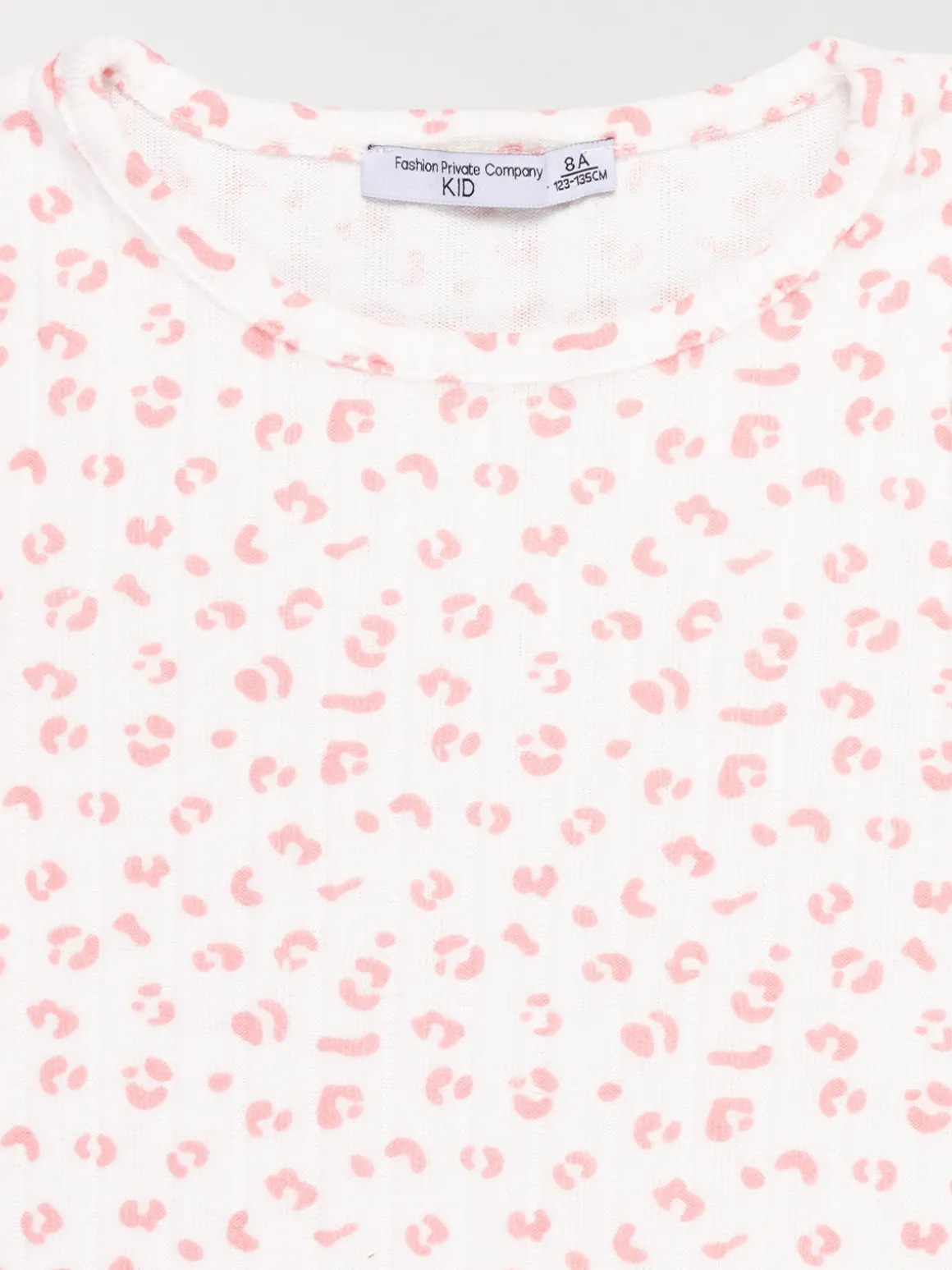 Pyjama motif maille côtelé fille (3-12A)