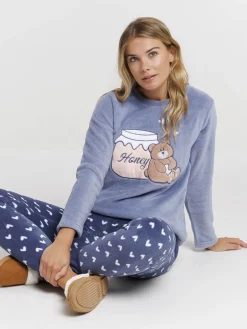 Pyjama polaire ourson femme