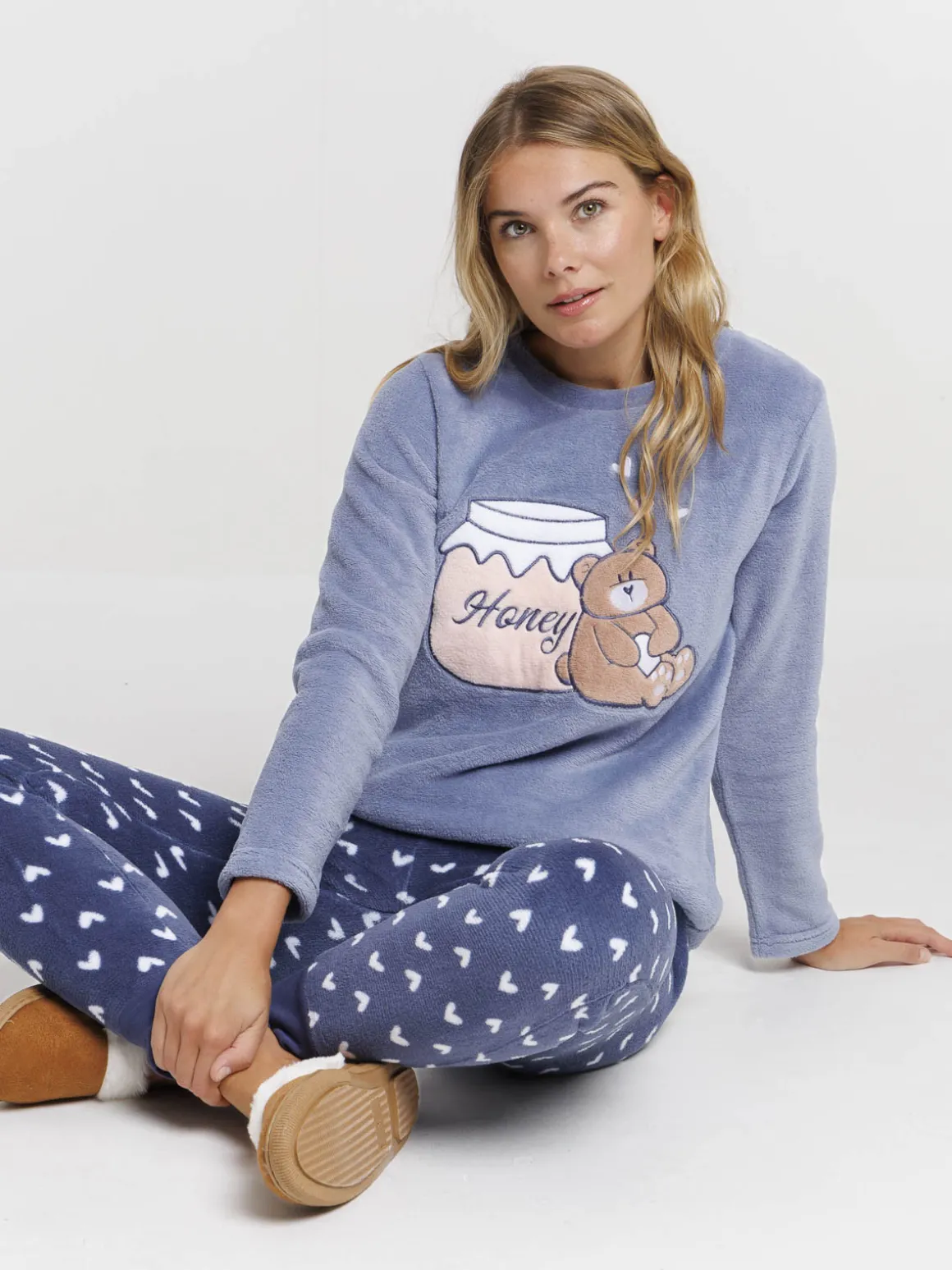 Pyjama polaire ourson femme