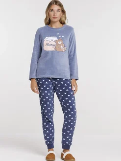 Pyjama polaire ourson femme