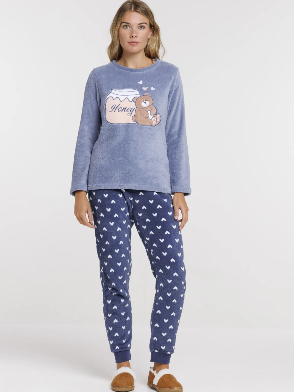 Pyjama polaire ourson femme