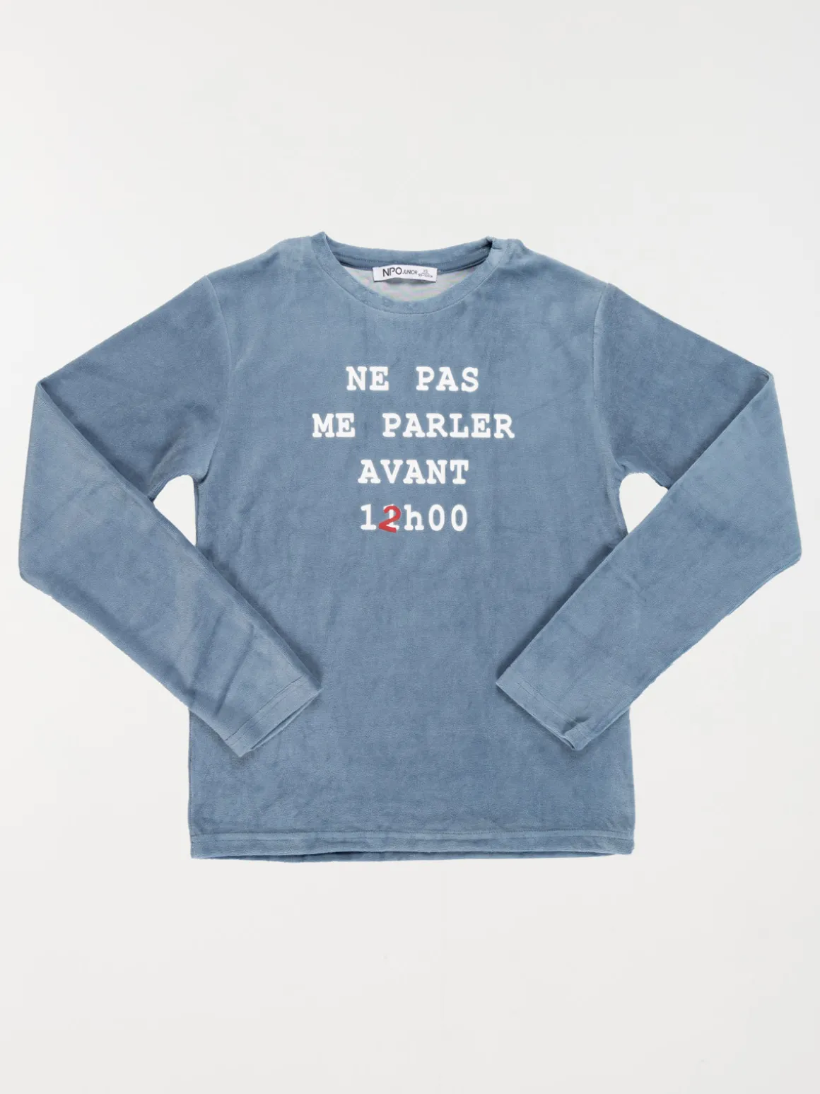 Pyjama velours message garçon (XXS-M)