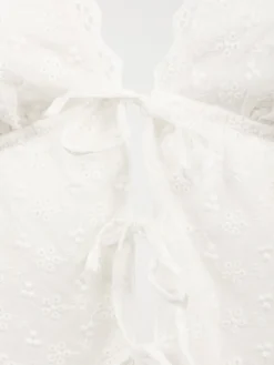 Pyjashort broderie anglaise femme