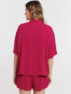 Pyjashort femme coloris plum