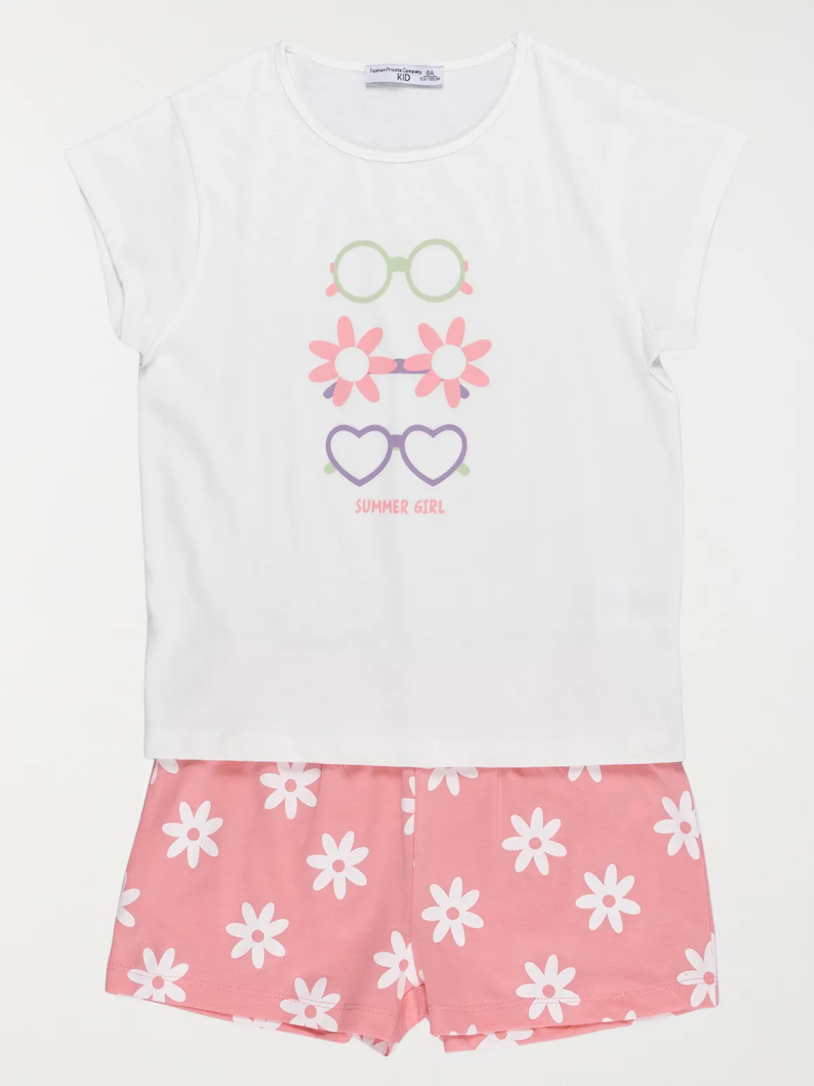 Pyjashort lunettes fille (3-12A)