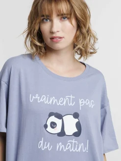 Pyjashort panda et message femme