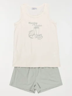 Pyjashort petit déjeuner fille (XXS-M)