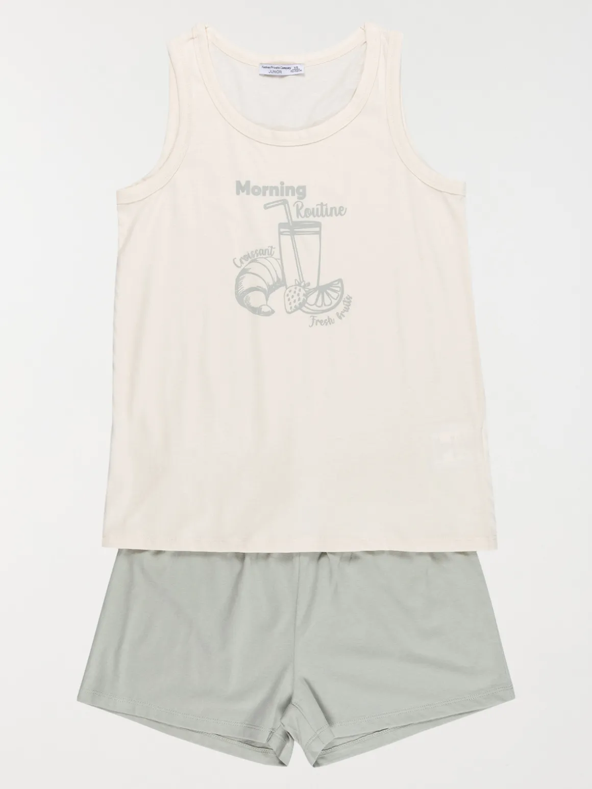 Pyjashort petit déjeuner fille (XXS-M)