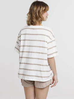 Pyjashort rayé coeur femme