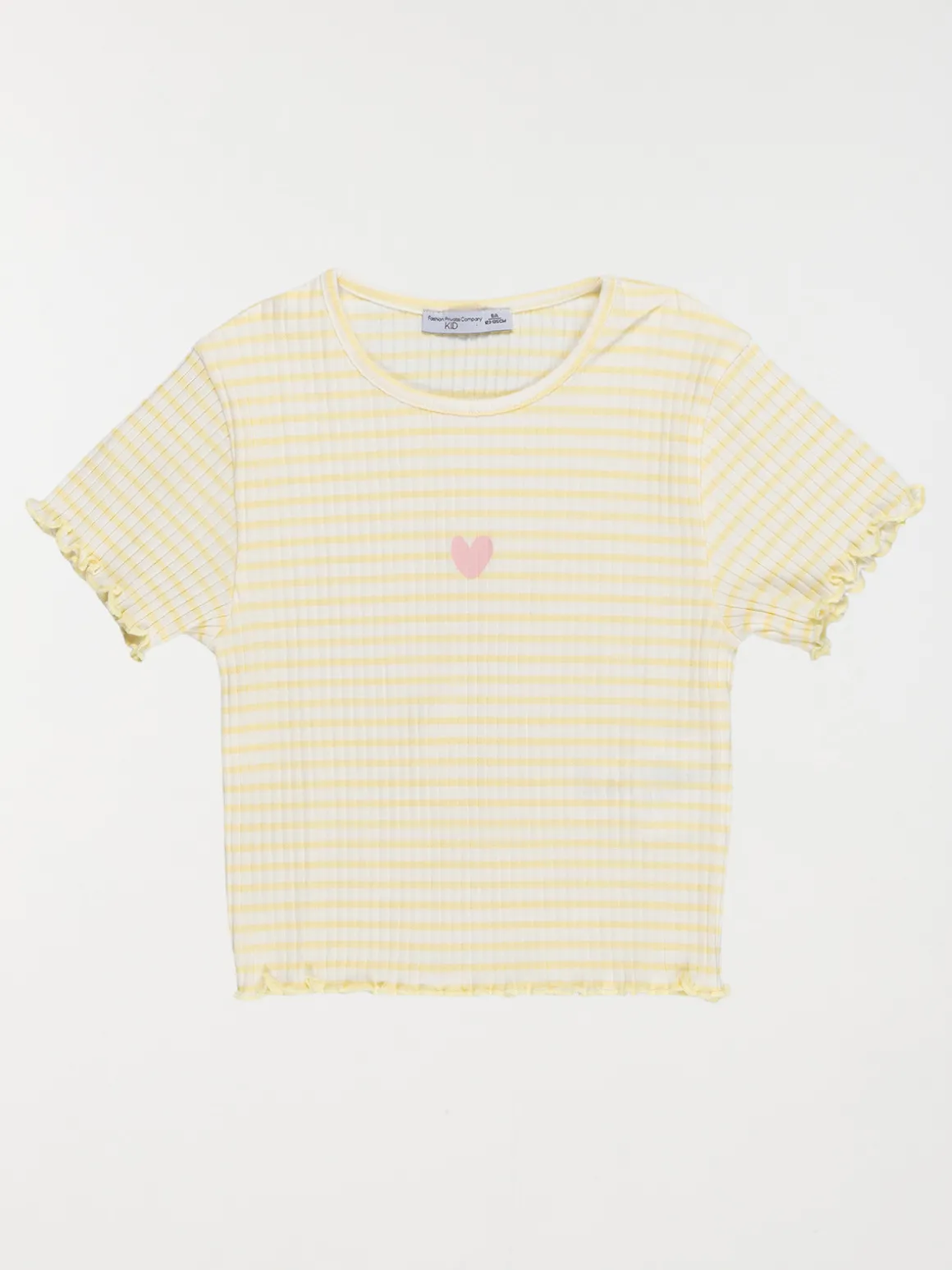 Pyjashort rayé et coeur fille (3-12A)