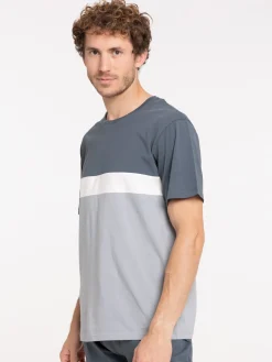 Pyjashort tricolore homme