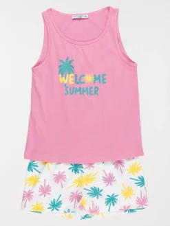 Pyjashort welcome summer fille (3-12A)
