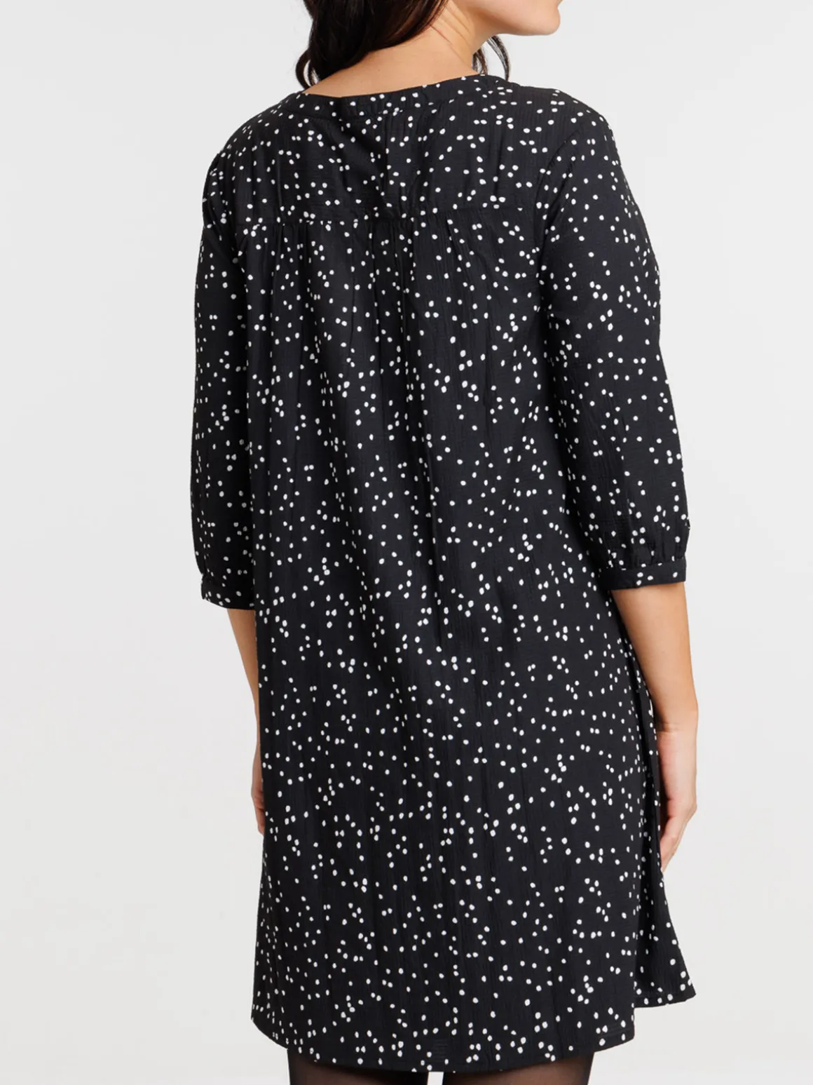 Robe à pois noire femme