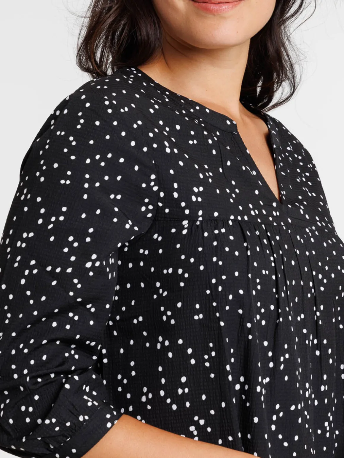 Robe à pois noire femme