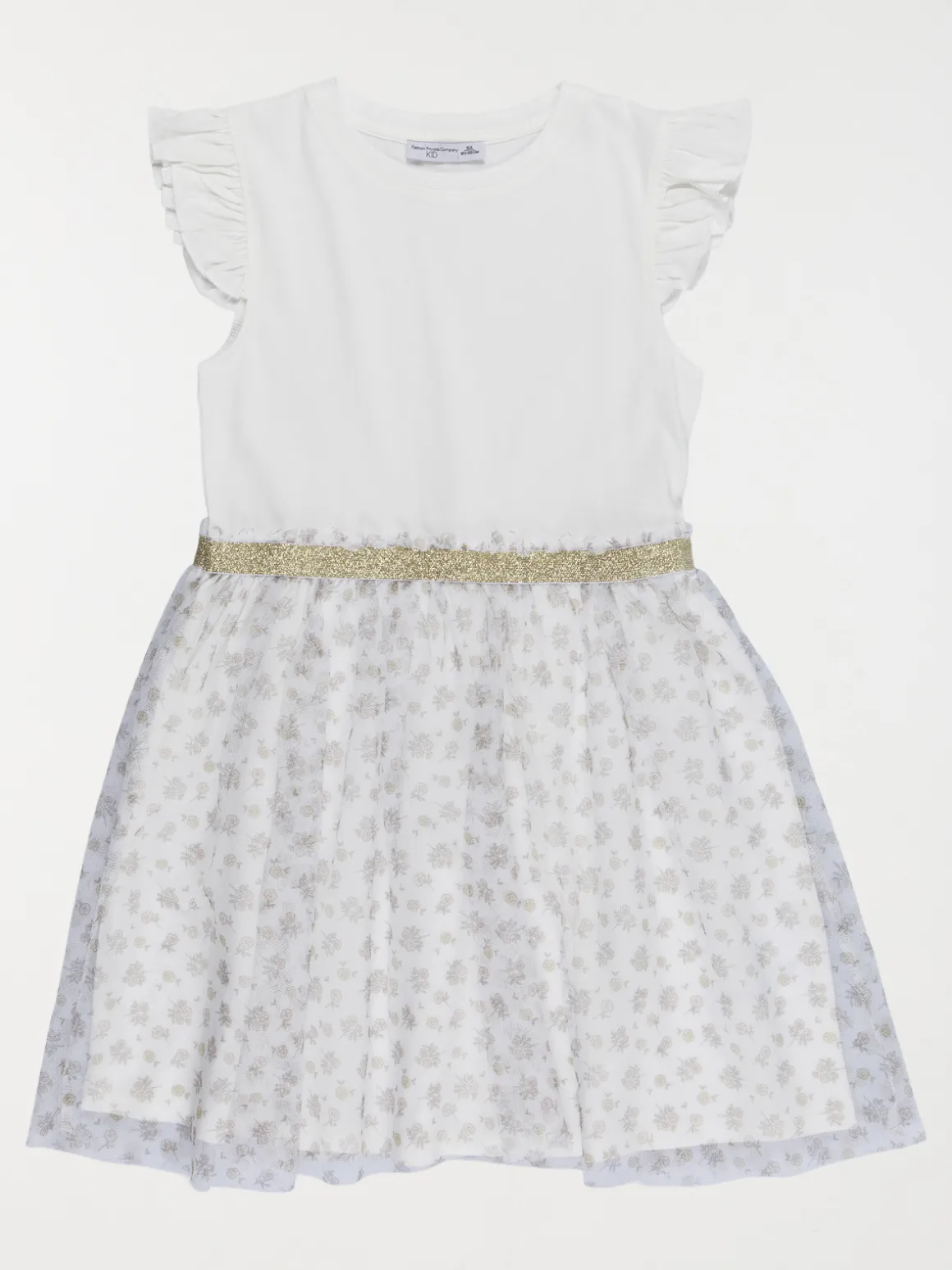 Robe bimatière fleurie fille (3-12A)