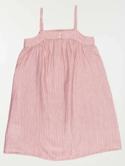 Robe bretelles vieux rose fille (3-12A)