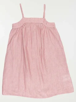 Robe bretelles vieux rose fille (3-12A)