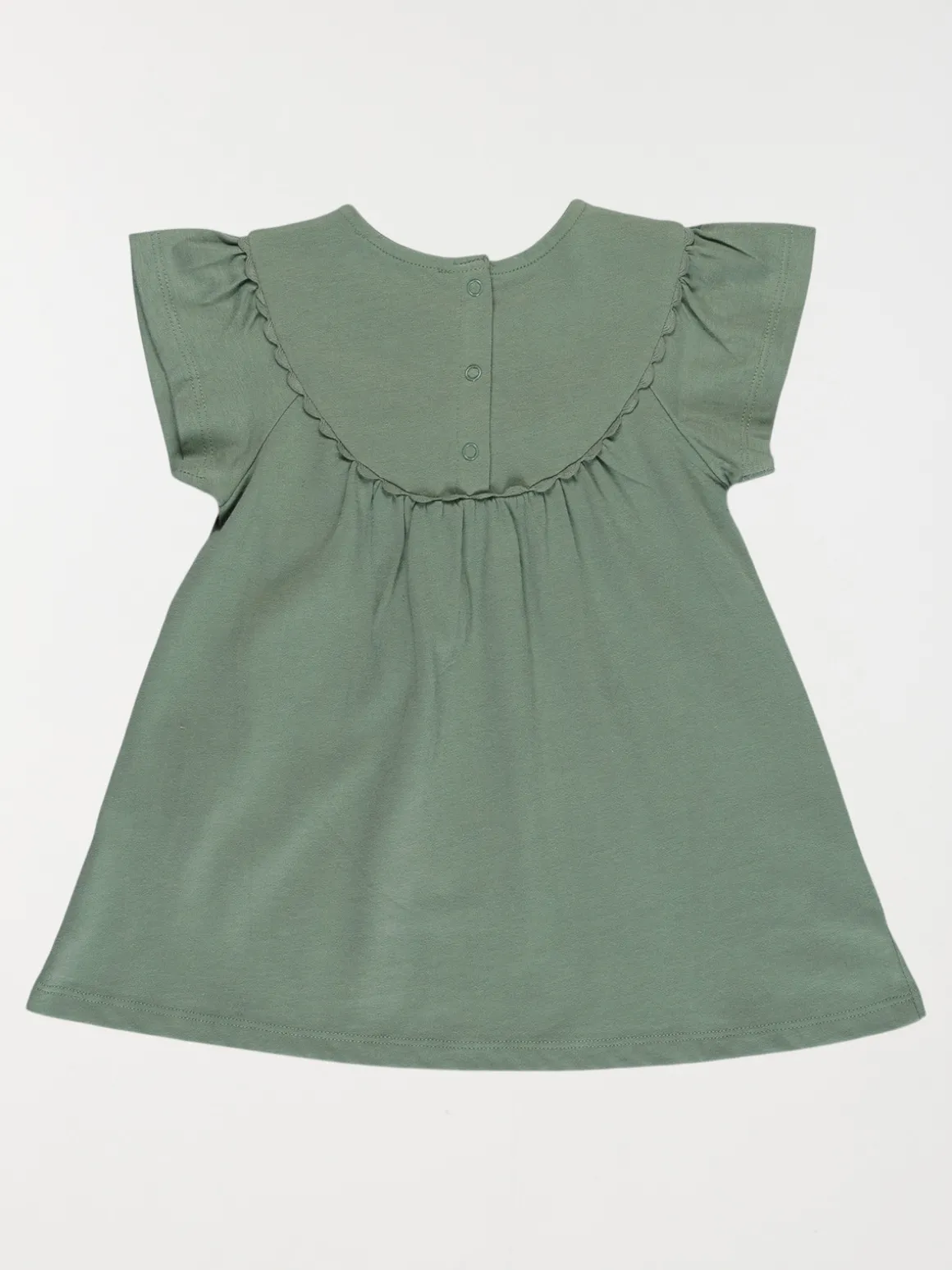 Robe brodée tilleul grisé fille (3-36M)