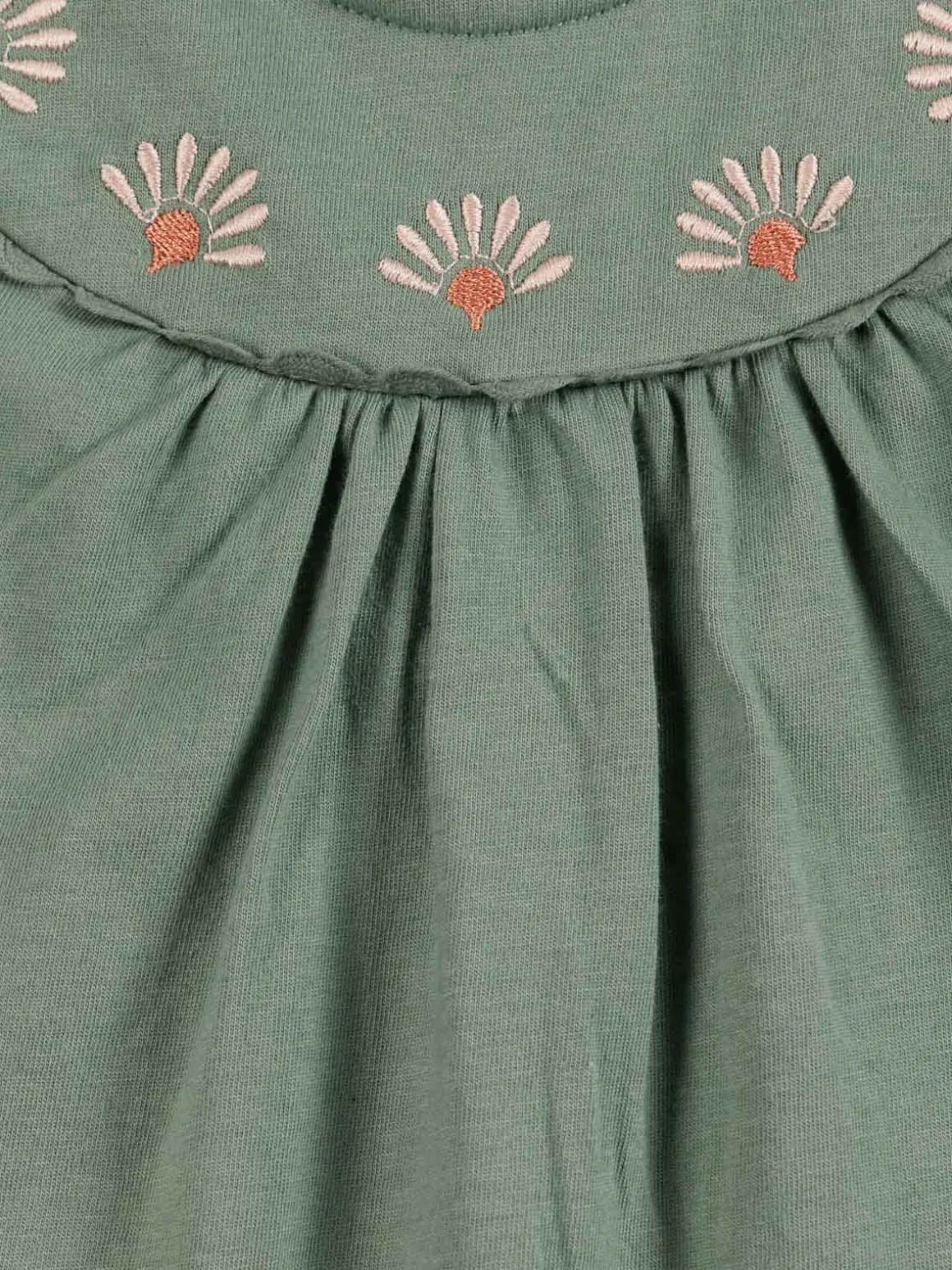 Robe brodée tilleul grisé fille (3-36M)