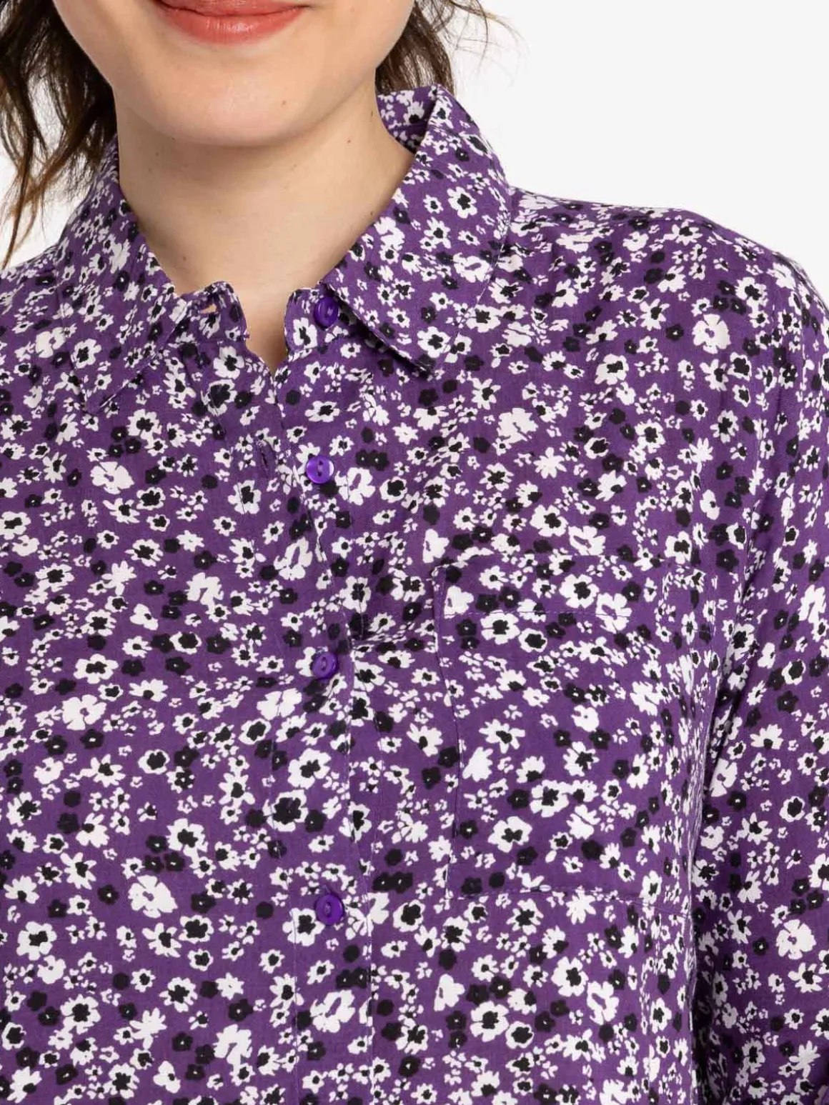 Robe chemise imprimée fleurie femme