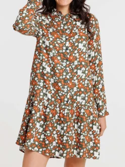 Robe chemise imprimée fleurie femme