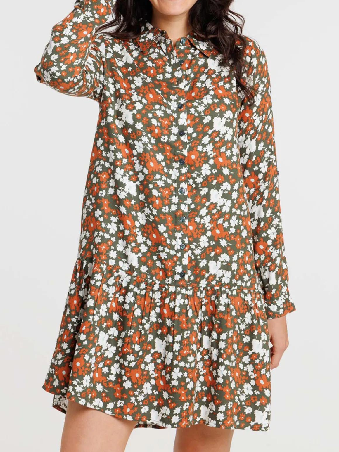 Robe chemise imprimée fleurie femme
