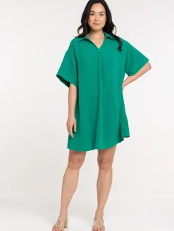 Robe courte femme vert bosphore