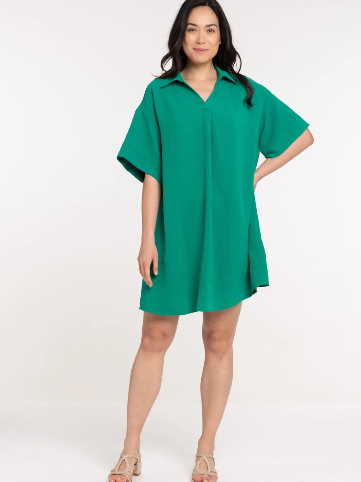 Robe courte femme vert bosphore