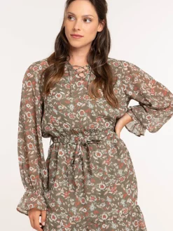Robe courte fleurie femme