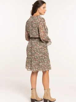 Robe courte fleurie femme