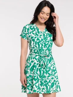 Robe courte imprimée femme