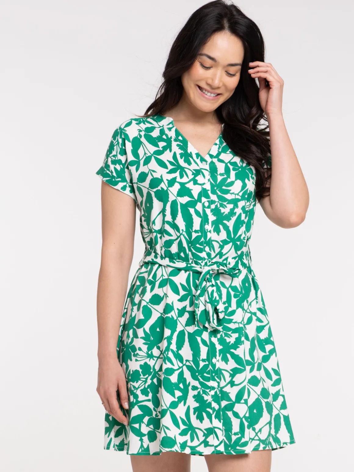Robe courte imprimée femme