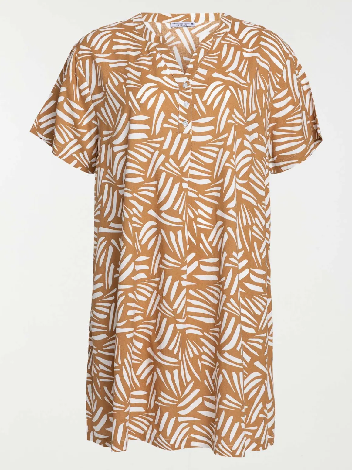 Robe courte imprimée grande taille femme