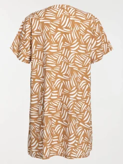 Robe courte imprimée grande taille femme