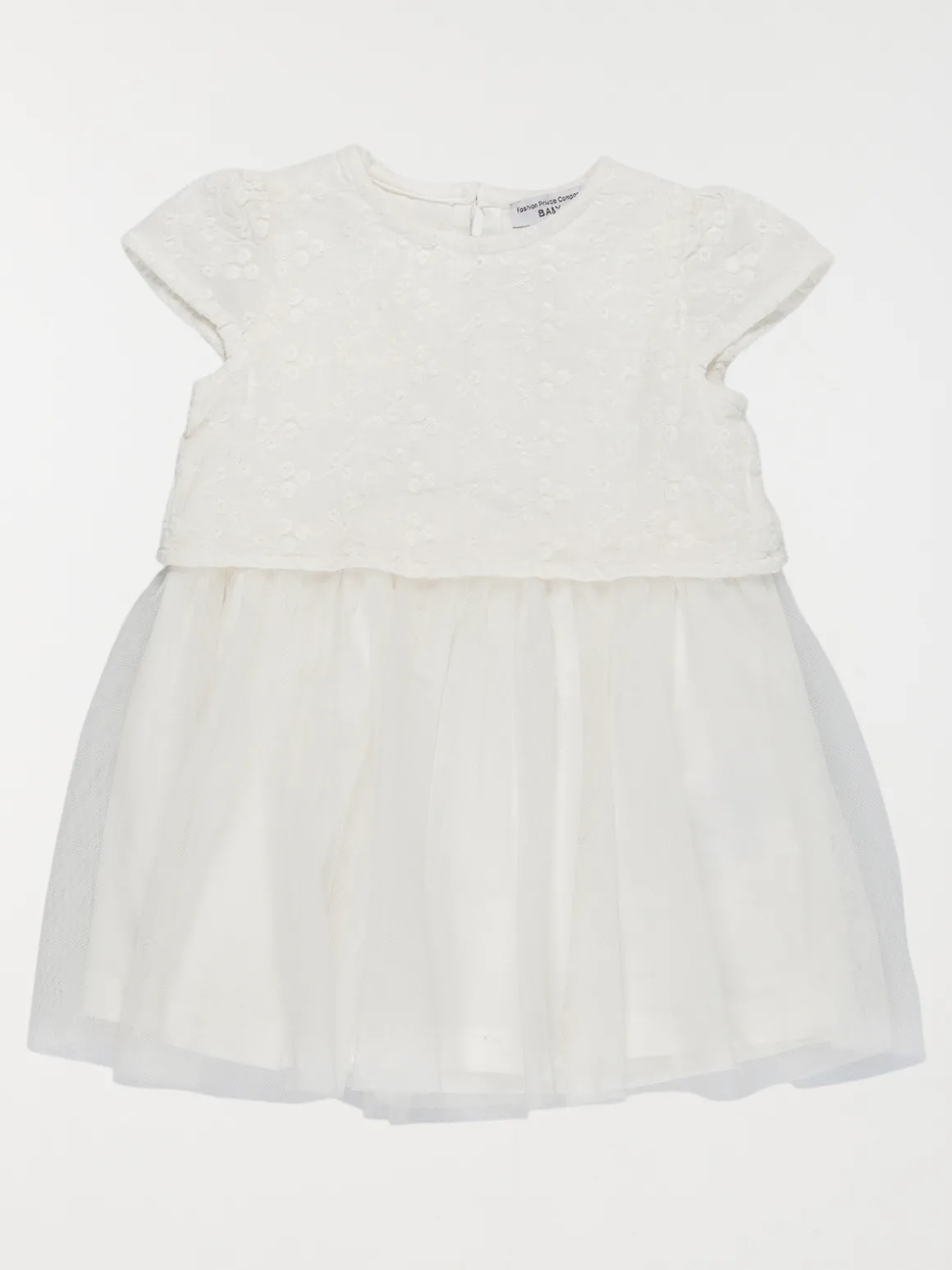 Robe écru avec broderie fille (3-36M)