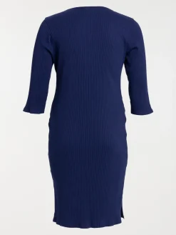 Robe côtelée grande taille femme