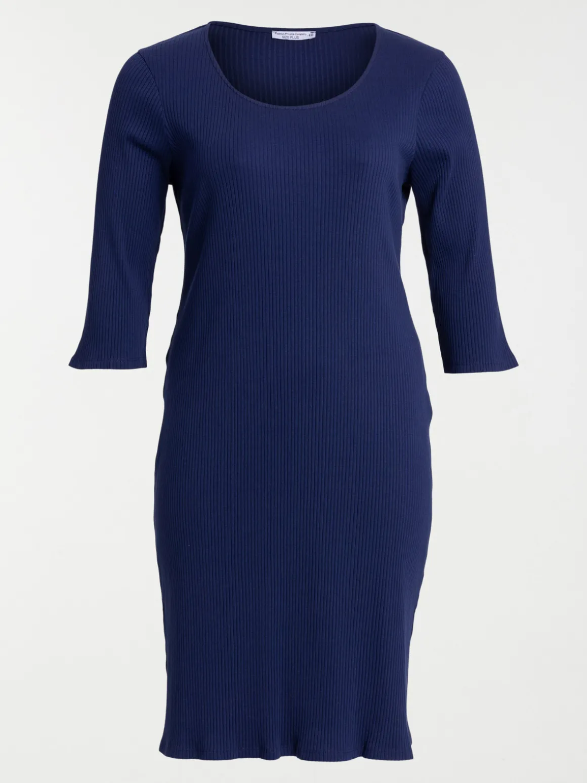 Robe côtelée grande taille femme