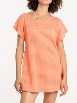 Robe de plage corail femme