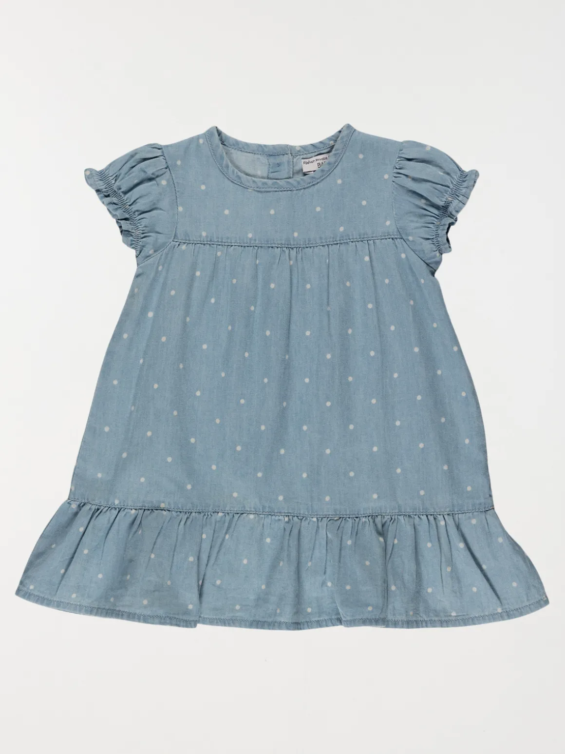 Robe denim à pois fille (3-24M)
