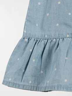 Robe denim à pois fille (3-24M)