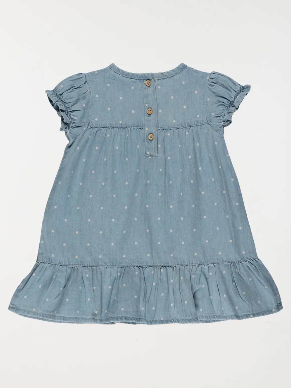 Robe denim à pois fille (3-24M)