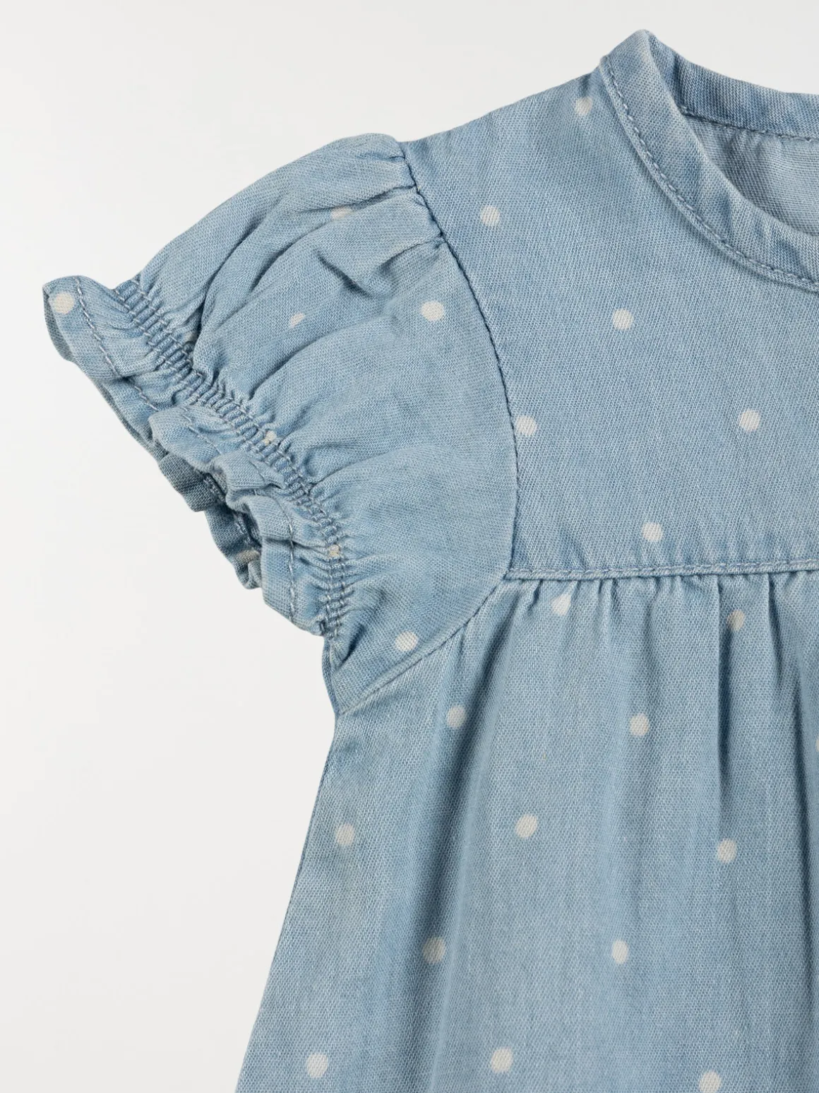 Robe denim à pois fille (3-24M)