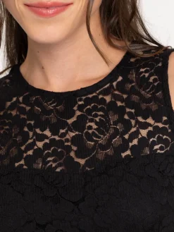 Robe dentelle noire femme