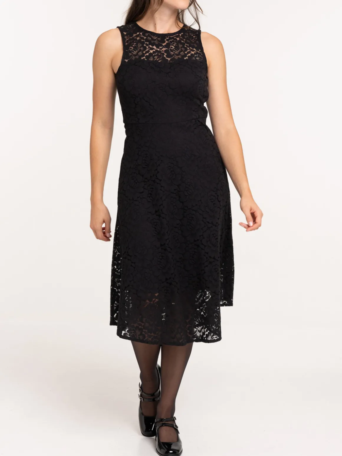 Robe dentelle noire femme