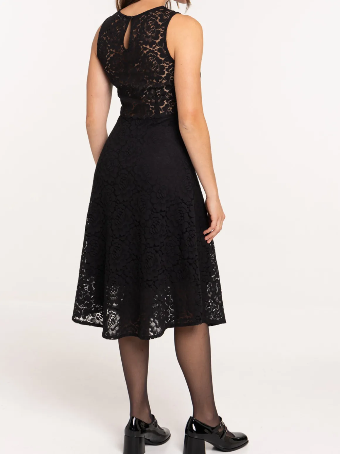 Robe dentelle noire femme
