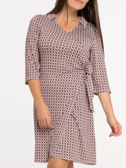 Robe effet portefeuille imprimée femme