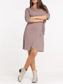 Robe effet portefeuille imprimée femme