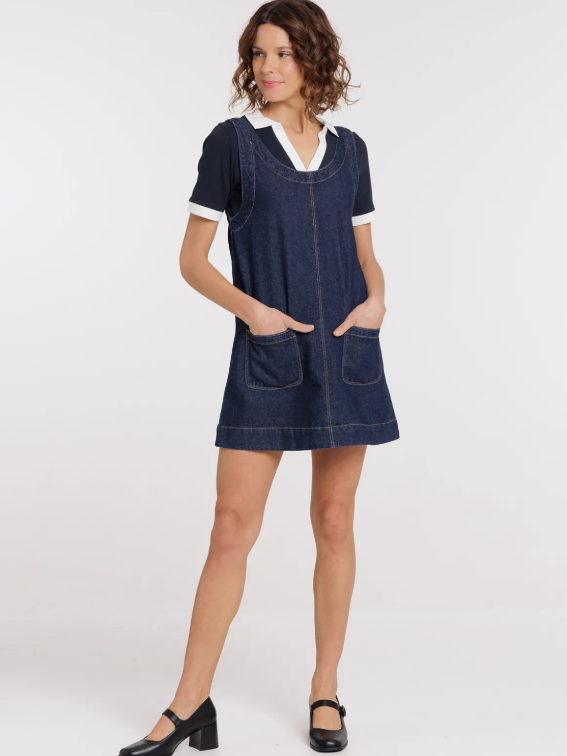 Robe en jean brut femme