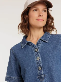 Robe en jean stone femme