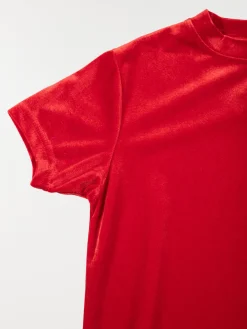 Robe en velours rouge fille (10-16A)